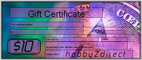 10 Dollar Gift Certificates